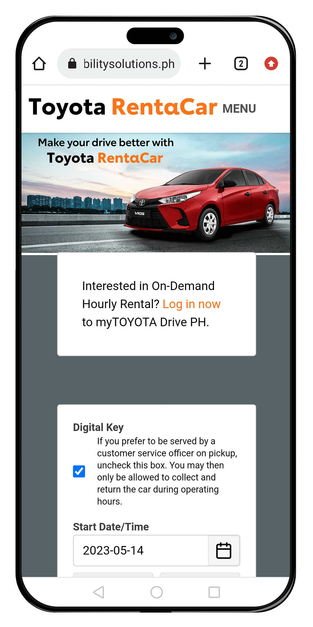 Rent A Car Toyota Mobility Solutions Philippines